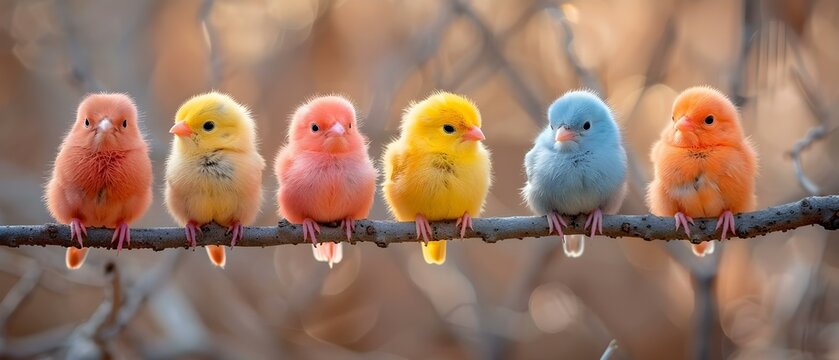 Photo of colorful lemmings in natural habitat exuding joy and innocence. Concept Wildlife Photography, Lemmings, Colorful Animals, Natural Habitat, Joyful Expressions