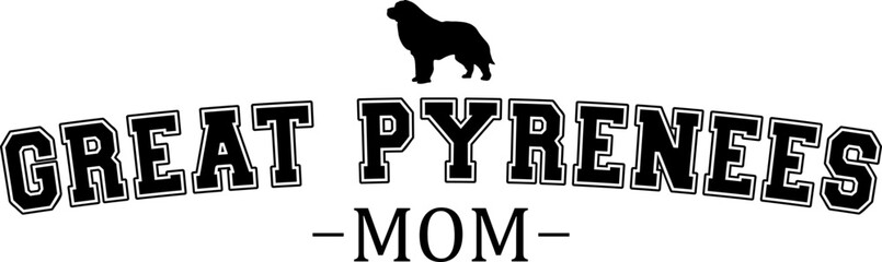 Great Pyrenees Mom with Transparent Background