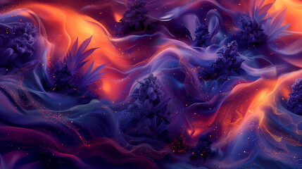 Psychedelic cannabis background