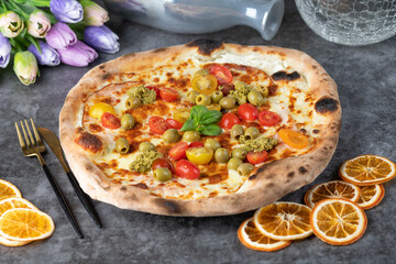 pizza with mushrooms