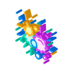 splatter paintball game isometric icon vector. splatter paintball game sign. isolated symbol illustration