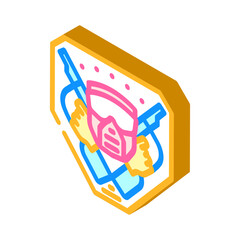 badge paintball game team isometric icon vector. badge paintball game team sign. isolated symbol illustration