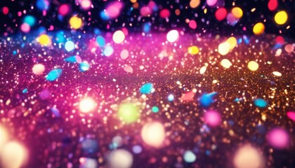 'burst background. Colorful technology. lights space confetti spark glitter shiny glistering dark...