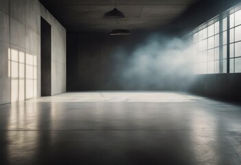 smoke dark background wall concrete floor Room