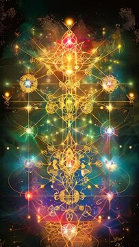 A fantasy visualization of the Tree of mystical Kabbalah
