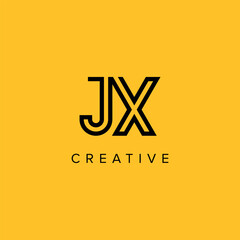 Alphabet Letters JX XJ Creative Luxury Logo Initial Based Monogram Icon Vector Elements.