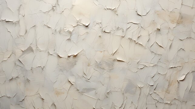 texture papier peint d&eacute;chir&eacute; blanc, craquel&eacute; et froiss&eacute;, g&eacute;n&eacute;r&eacute; par IA
