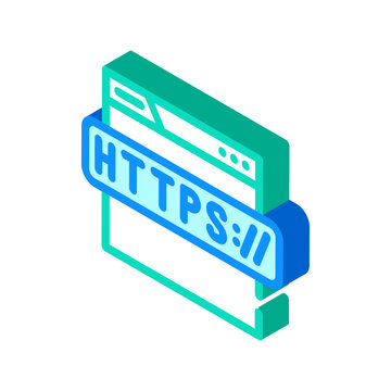https seo isometric icon vector. https seo sign. isolated symbol illustration