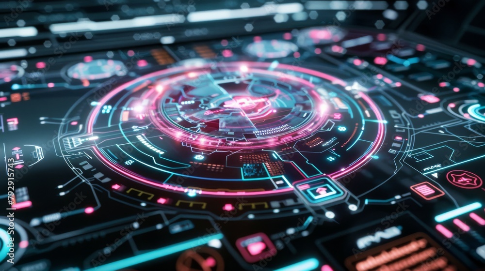 Aufkleber For a new computer interface or smart phone, the HUD and FUI should be developed