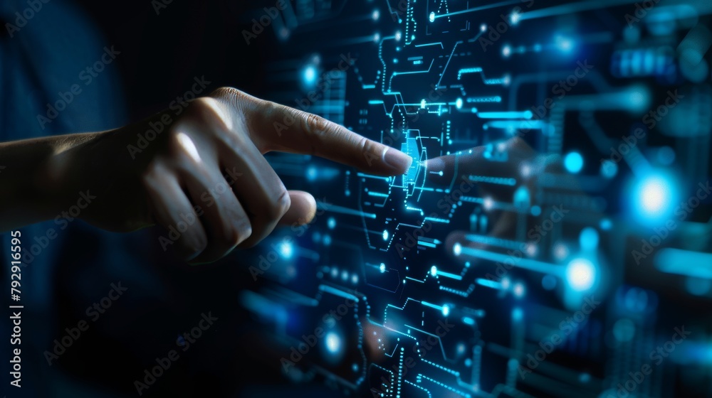 Poster work on internet of things (iot) ui and digital transformation change management.