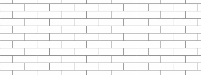Fototapeta premium White brick wall background texture. White background wall brick. seamless square brick blank pattern.