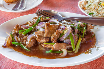 Chop suey poulet, cuisine chinoise 