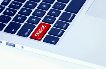 Closeup of a laptop keyboard with a red money button
