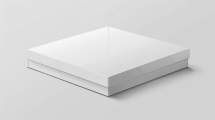 Stunning white package box illustration for software, electronics, and other products.