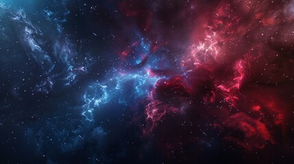 Colorful celestial artwork showcasing a dynamic blue and red swirl. A captivating journey through the cosmos.
