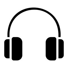 headphone glyph icon