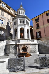 The Bollente, a characteristic fountain from which high-temperature water flows, is much visited in...