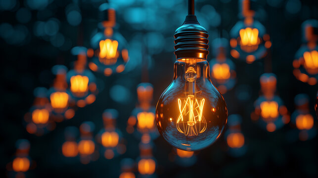 idea concept. 3d bulb Illustration.