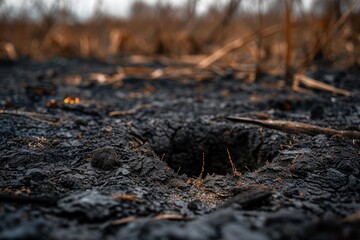 Charred Landscape: Nature's Resilience