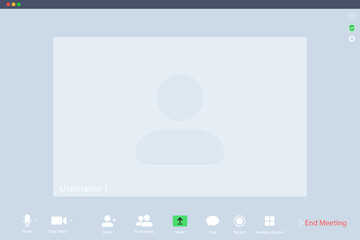 Zoomable video call screen with image and audio only.