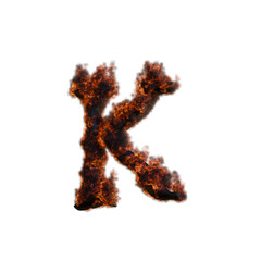 Fire 3D Alphabet PNG Letters