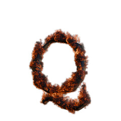 Fire 3D Alphabet PNG Letters