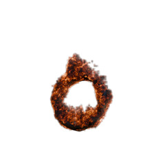 Fire 3D Alphabet PNG Letters