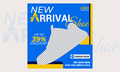 New Arrival Shoe Social Media Post Design