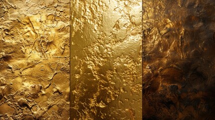 Luxurious Gold Foil with Textured Surface: A Captivating Blend of Elegance and Roughness.