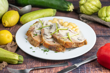 grilled salmon with vegetables