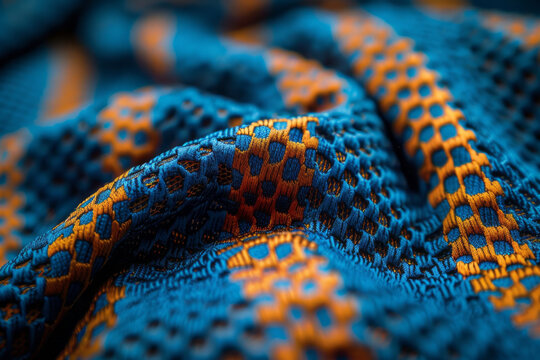 An image of a sports team uniform design featuring dynamic geometric patterns in the team colors
