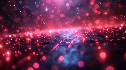 A digital technology background with an abstract lighting effect