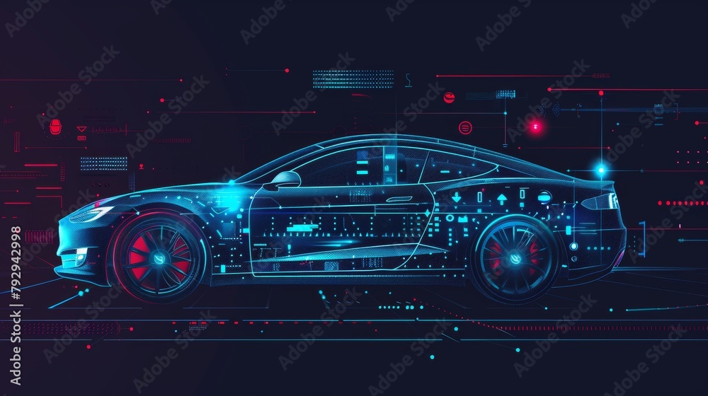Aufkleber hardware diagnostics, scanning, testing, monitoring, analysis, verification. hud ui.