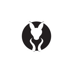 Kangaroo icon illustration logo vector