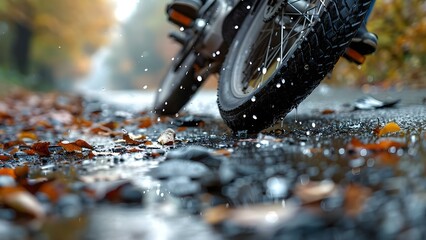 Fatal bikecar accident results in tragedy. Concept News, Tragedy, Bike Accident, Car Crash, Fatal Incident - obrazy, fototapety, plakaty