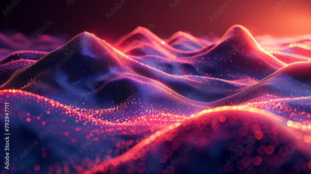 Poster An elemental low poly terrain concept based on big data technology.