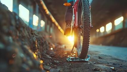 Tragic Outcome of Fatal Bike-Car Collision. Concept Legal Ramifications, Safety Precautions, Emotional Impact, Traffic Regulations