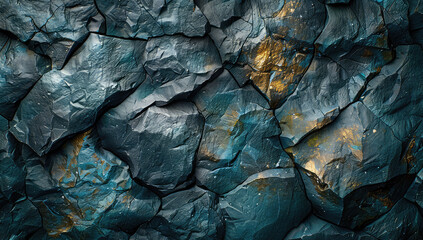 Dark blue rock texture, high resolution, hyper realistic. Created with Ai