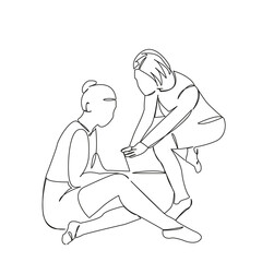 teenage girls watching mobile phone