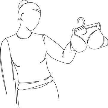 recommend clip art: woman buys underwear