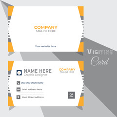 Simple Vector Visiting Card Design , Vector Illustration Design Template.