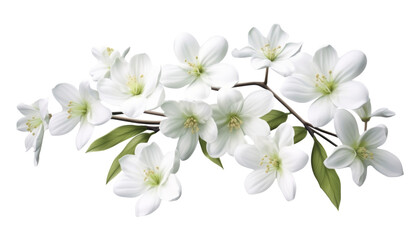 Obraz premium white flowers isolated on transparent background cutout