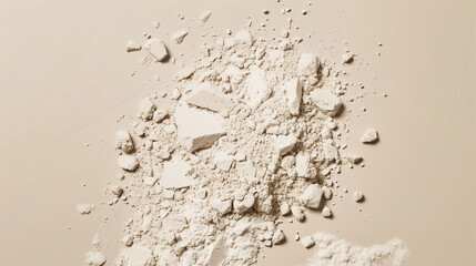 Beige powder on a beige background
