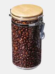 glass bowl filled with coffee beans