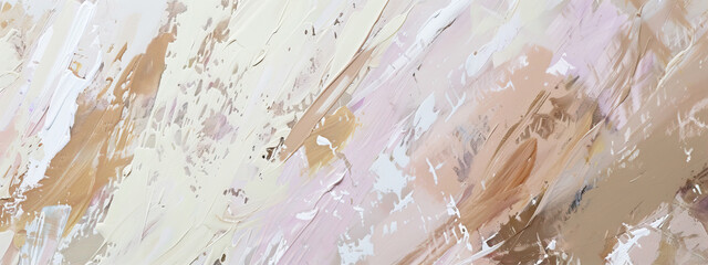Abstract background with strokes of beige, pink paint
