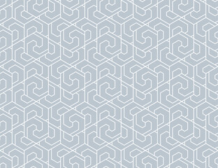 Abstract geometric pattern. A seamless vector background. White and gray ornament. Graphic modern pattern. Simple lattice graphic design - 792959135