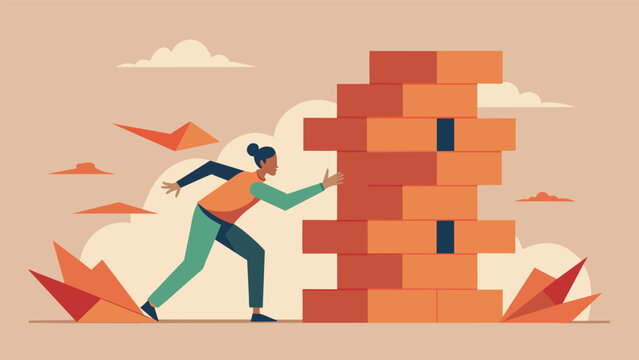 An image of a person breaking through a stack of bricks symbolizing perseverance and resilience in the face of physical setbacks in