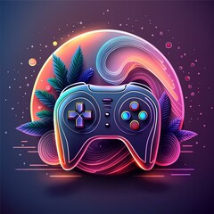 Video game controller digital art