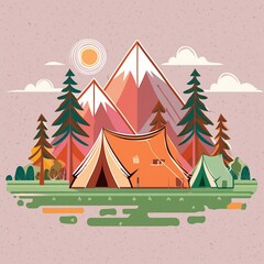 Camping illustration