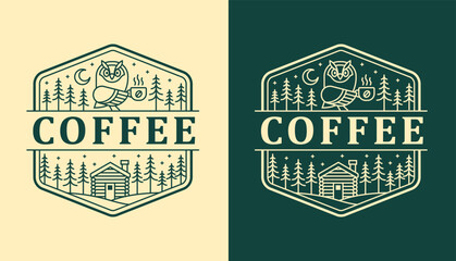 Nature coffee vector design template